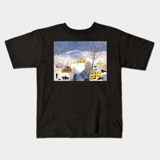 grandma moses - Catching the Thanksgiving Turkey Kids T-Shirt